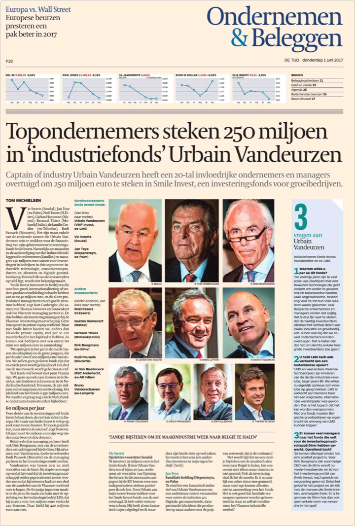 Smile Invest De Tijd article