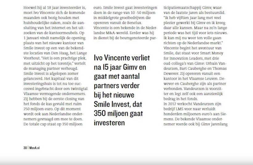 Smile Invest is niet gebonden aan tijd